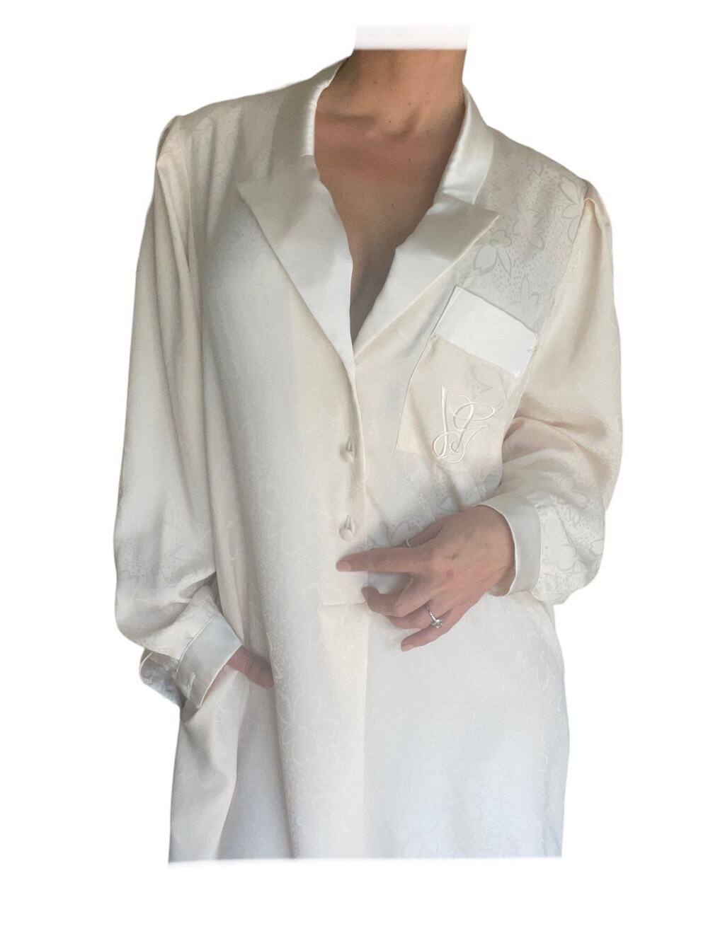 Vintage VALENTINO Satin Night Gown Small S MOB WIFE LUXURY COUTURE